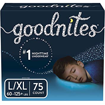 Goodnites Bedwetting Underwear for Boys, Large/X-Large (60-125  lb.), 75 Ct, Stock Up Pack (Packaging May Vary)