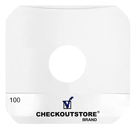 CheckOutStore (200) Paper Record Inner Sleeves with Hole for 12" LP Vinyl 33 RPM Records (Round Corners)
