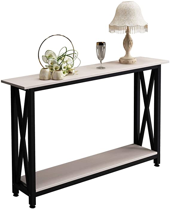 DlandHome Console Table 47.2inches with Storage Shelf Hall Rack Entry Hall Table Living Room Table Sofa Table for Living Room & Entryway, DX-125-SW, New