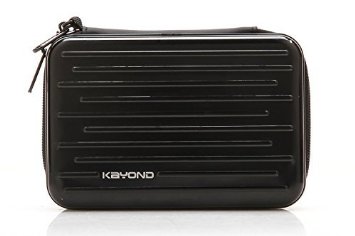 KAYOND Anti-shock Silver Aluminium Carry Travel Protective Storage Case Bag for 2.5" Inch Portable External Hard Drive HDD USB 2.0/3.0 (Black)