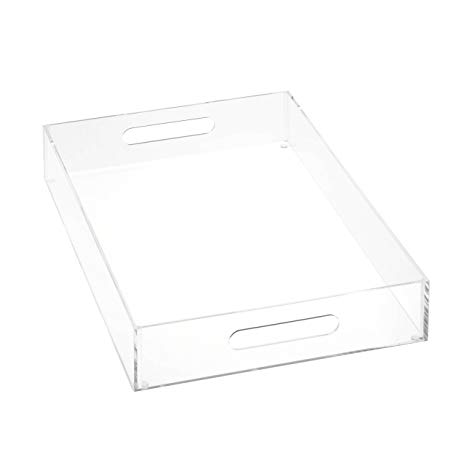 HCD Refined by Honey-Can-Do STO-06500 Iced Collection Acrylic Tray with Handles, Small