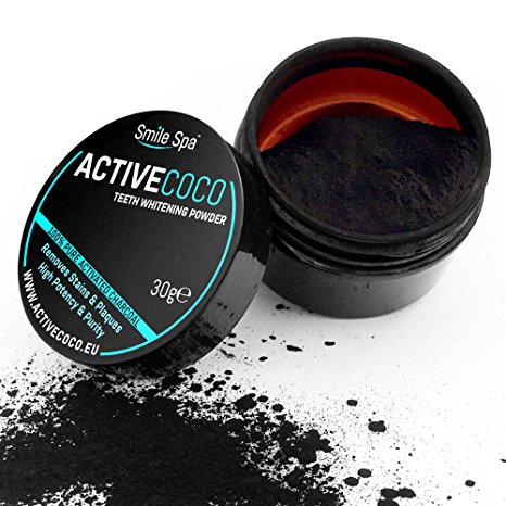 ActiveCoco Activated Charcoal Teeth Whitening Powder | 30 Grams 100% Coconut Charcoal | Active Coco Teeth Whitening Booster | More Effective Than Strips, Gels & Most Tooth Whitening Kits
