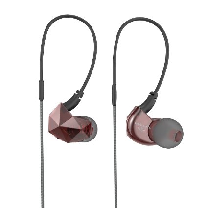 Sound Intone E6 Sports Earphones, Stereo In-Ear Headphones with Microphone, Remote, and Volume Control ,Tangle Free, Noise Isolating , for iPhone, iPod, iPad, MP3 Players, Samsung, Nokia, HTC, Nexus,etc (Red)
