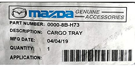 Mazda Genuine (0000-8B-H73) Cargo Tray