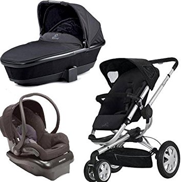 Quinny 2011 Buzz Stroller with Dreami Bassinet and Mico Carseat Set in Black