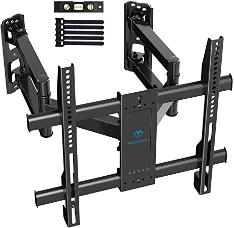 Corner TV Wall Mount Bracket Tilts, Swivels, Extends - Full Motion Articulating TV Mount for 26-55 Inch LED, LCD, Plasma Flat Screen TVs - Holds up to 99 Lbs, VESA 400x400 - Heavy Duty TV Bracket