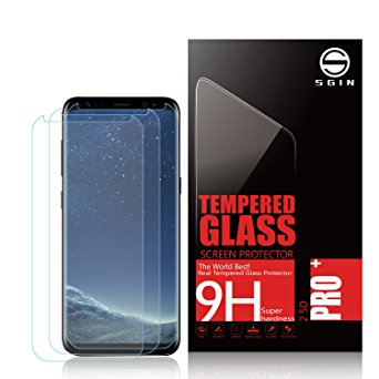 Samsung S8 Class Screen Protector SGIN, [3Pack]Highest Quality Premium Tempered Glass Anti-Scratch, Clear High Definition (HD) Screen Film for Samsung Galaxy S8(Not Full Screen Coverage)