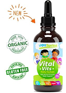 Organic Kids Vitamins   Immune System Booster for Kids, Best Liquid Immune System Support for Children with Iron