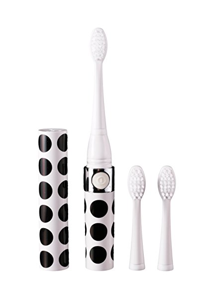 Sonicety Electric Toothbrush HI-923 Black Polka Dot (Portable/Travel Size)