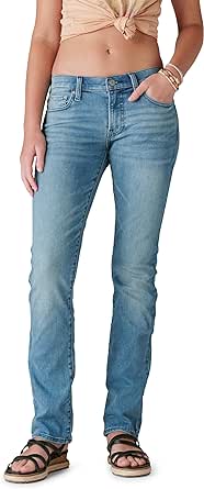 Lucky Brand Women's Mid Rise Sweet Straight Jeans