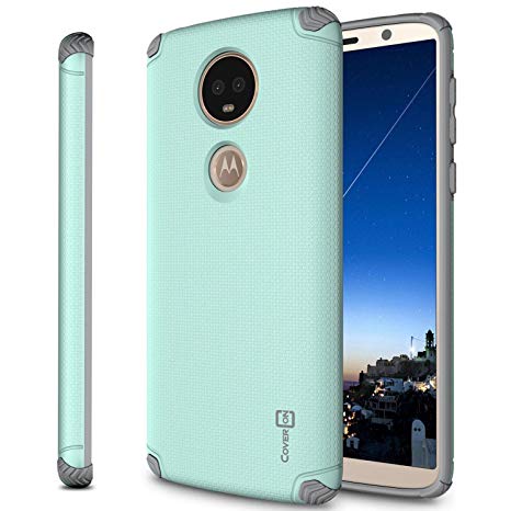 Moto E5 Plus Case, Moto E5 Supra Case, CoverON Bios Series Minimalist Thin Fit Protective Hard Phone Cover with Embedded Metal Plate for Motorola Moto E5 Plus/E5 Supra - Powder Blue