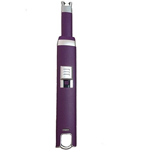 USB Candle Lighter,HopingFire Electronic Arc Lighter Rechargeable Windproof Flameless Lighter,Perfect for Home, BBQ, Kitchen, Stove, Camping Trips, Easy to Use (Purple)