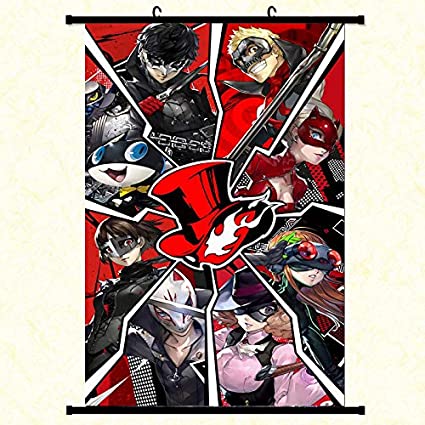Persona 5 p5 Gaming Large Framed Poster with hooks 24x36 INCH