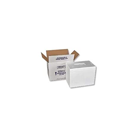 Polar Tech Thermo Chill 261/J50C Large Insulated Foam Container with Carton, Interior Dimensions 19 x 12 x 12.5 inches (L x W x D)