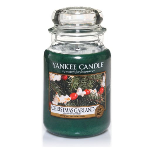 Yankee Candle Large Jar Candle, Christmas Garland