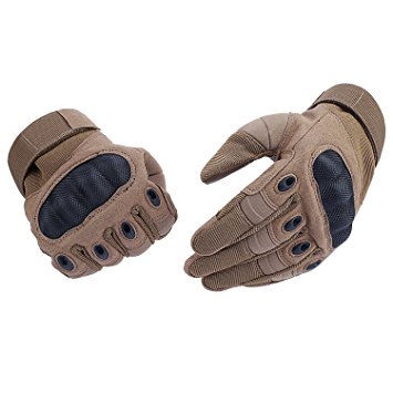 Tactical Gloves , ADiPROD (1 Pair) Hard Knuckle Full Finger for Outdoor Shooting Army Airsoft Gear