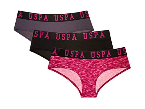 U.S. Polo Assn.. Womens Multi Pack Elastic Waistband Boy Leg Underwear Panties