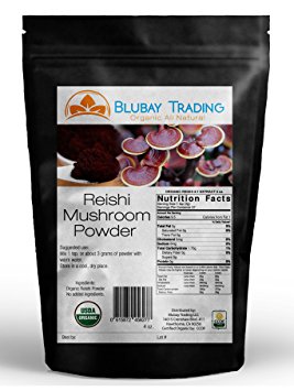 Organic Reishi Mushroom Extract Powder 4:1 Strength Non-Gmo 4 oz.