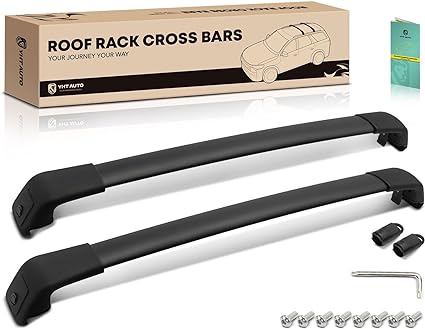 YHTAUTO 165lbs Roof Rack Cross Bars w/Hardware Fit for Hyundai Tucson 2016-2021, T6063 Aluminum CrossBars Anti-Rust with Black Matte Surface for Skiboard Kayak Snowboard Bike Rooftop Cargo Luggage