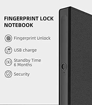 Leoie L9s Fingerprint Lock Multi Function Management Book Plan Notepad Agenda Business Meeting Notebook