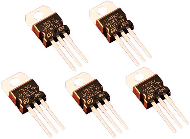 Sourcingmap 5 Pcs Through Hole 1.5A 5V Positive Voltage Regulator L7805CV