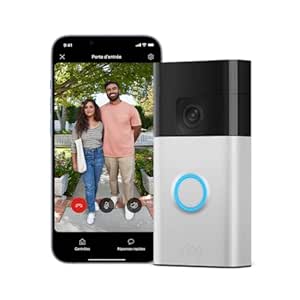 Nouvelle Ring sonnette vidéo sans fil (Battery Video Doorbell) avec vidéo HD en plan moyen | Installation facile (5 min) par soi-même | Essai Ring Protect gratuit de 30 jours