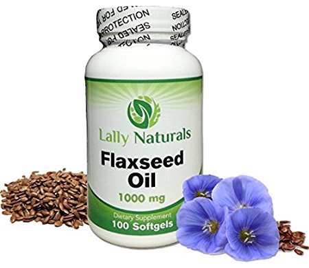 Organic Flaxseed Oil Softgels ★ Non GMO Formula ★ (100 count – 1000mg each) Cold Pressed for Maximum Heart Health ★ Great Source of Omega-3-6-9 for Heart Health