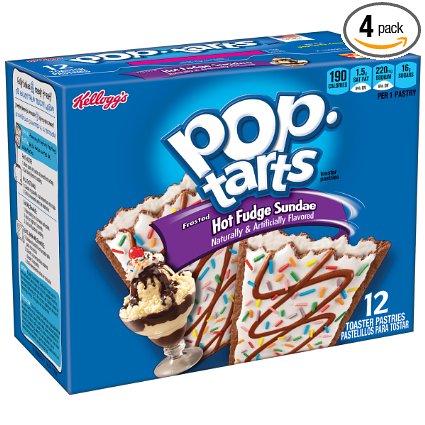 Pop-Tarts Toaster Pastries, Frosted Hot Fudge Sundae, 12-Count Packages (Pack of 4)