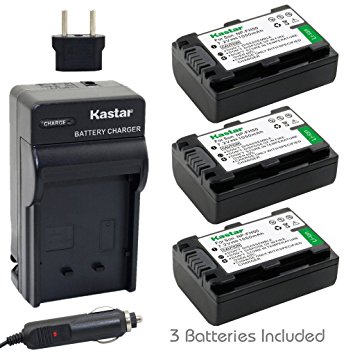 Kastar Battery (3-Pack)   Charger for Sony NP-FH50, NP-FH40, NP-FH30 and DSLR-A230, DSLR-A330, DSLR-A290, DSLR-A380, DSLR-A390, HDR-TG1E, HDR-TG3, HDR-TG5, HDR-TG7, DSC-HX1, DSC-HX200, DSC-HX100V