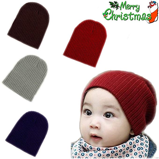 BOMPOW Hats for Women Men Baby Warm Winter Hat Fleece Lined Cosy Knitted Beanie Hat