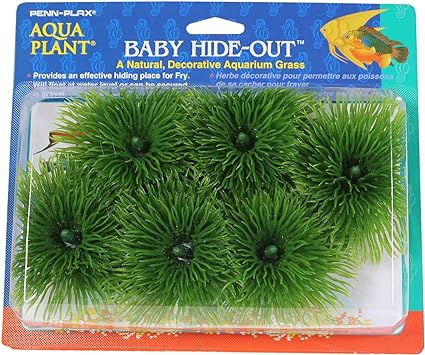 Penn-Plax Fish Breeding Grass Baby Hideout, Safe Hiding for Fry, Decorative Aquarium Grass