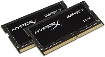 HyperX Impact DDR4 HX426S15IB2K2/16 Memory 2666 MHz CL15 SODIMM 16 GB Kit (2x8 GB), Black