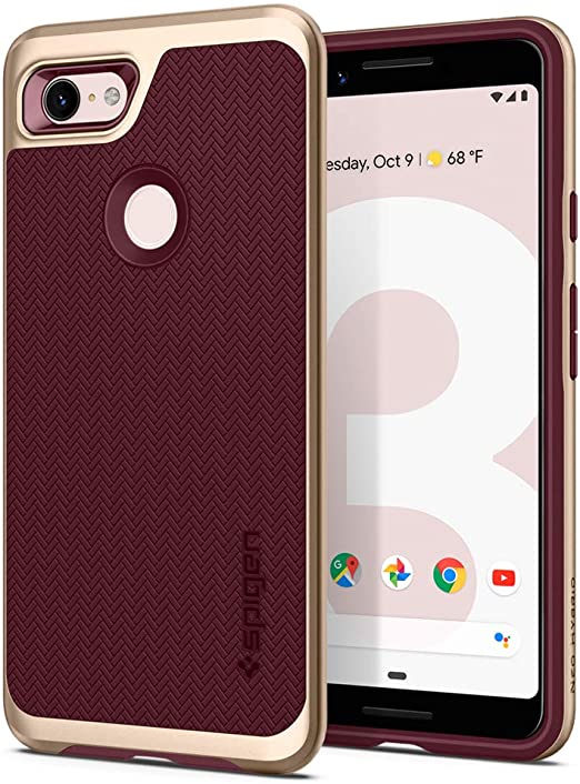 Spigen Neo Hybrid Works with Google Pixel 3 Case (2018) - Burgundy