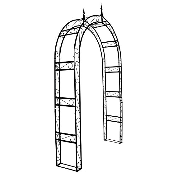1.Go Steel Garden Arch, 7'10 High x 4'7 Wide, Garden Arbor for Various Climbing Plant, Outdoor Garden Lawn Backyard