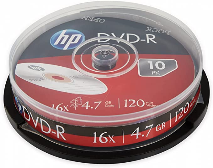 HP DVD-R 16X 10PK cake box HP 4.7GB