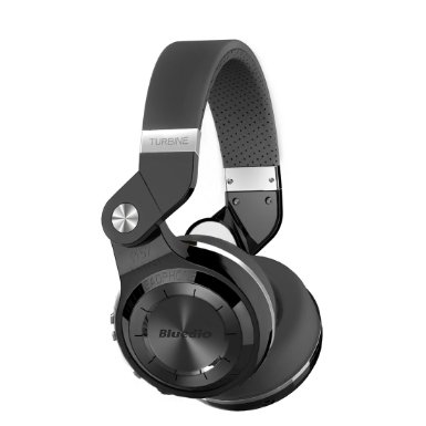 Bluedio Turbine T2s Wireless Bluetooth Headphones with Mic 57mm DriversRotary Folding Black
