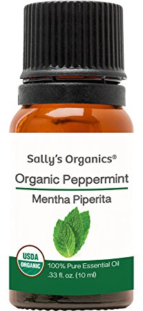 10ml Organic Peppermint Essential Oil - Pure Therapeutic Grade - Works Best for Aromatherapy, Natural Soap, Shampoo, Hair, Lotion, Bath Melts, Body, Mice Repellent, and Air Freshener (Spray)