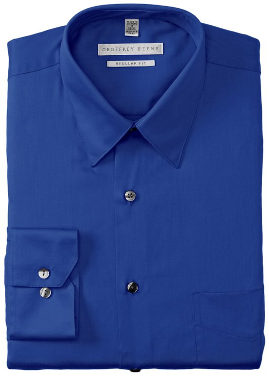 Geoffrey Beene Men's Regular Fit Sateen Dress Shirt