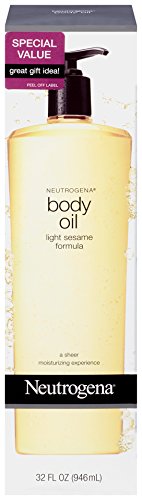 Neutrogena Body Oil, Light Sesame Formula, 32 Ounce