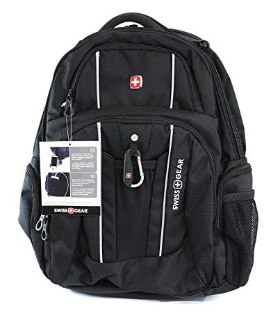 Swiss Gear - Laptop and Tablet Backpack With USB Cable Integration and Fits Most 17.3" Laptops - Black