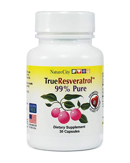 TrueResveratrol - 99% Pure Trans-Resveratrol - 30 Veggie Capsules
