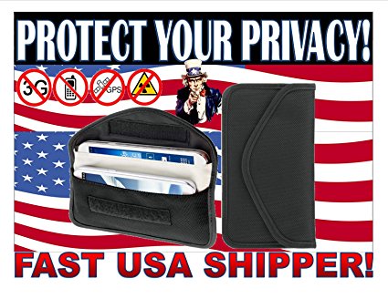 RF Cell Phone Anti-Tracking Signal Blocker & Radiation Shielding Wallet Pouch