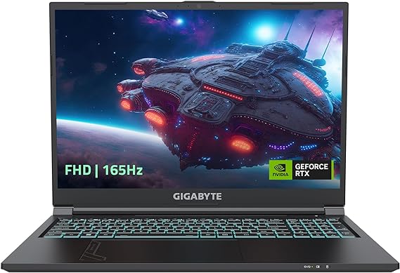 GIGABYTE G6 KF: 16" FHD 1920x1200 165Hz - NVIDIA GeForce RTX 4060 Laptop GPU - Intel Core i7-13620H - 16GB DDR5 RAM - 512GB SSD - Win11 Home - Gaming Laptop (G6 KF-H3US853SH), Black