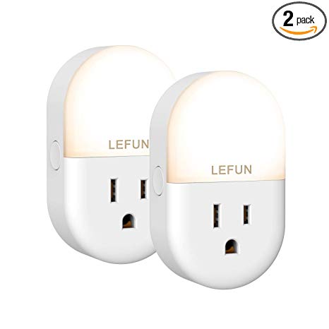 Plug-in Night Light, Lefun Smart Night Light Socket Provide AC Outlet Timer Function Remote Individual Voice Control, Support Alexa/Google Home/IFTTT