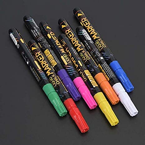 8 Color Liquid Chalk Markers 1.0 mm Erasable Business Highlighter Lamp Board Pen for Chalkboard