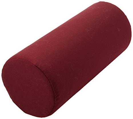 Sammons Preston Firm Lumbar Roll, Seat Cushion with Adjustable Strap for Lower Back Pain Relief, Backrest for Car or Office Chair, Support Pillow for Posture & Comfortable Spine Position, Burgundy