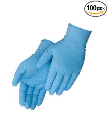 Nitrile Exam Gloves, Medical Grade,Disposable,Food Safe,Non Latex, 4 mil Thickness,Powder Free, Blue color,Convenient Dispenser Pack of 100 (Small)