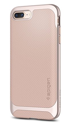 Spigen Neo Hybrid Herringbone iPhone 8 Plus Case / iPhone 7 Plus Case with Hard Bumper Frame for Apple iPhone 8 Plus (2017) / iPhone 7 Plus (2016) - Pale Dogwood