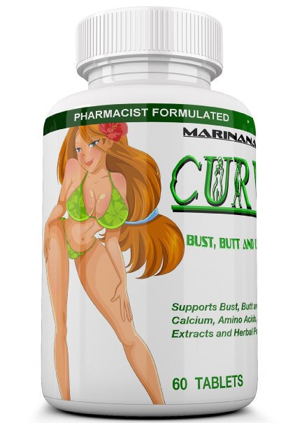 CURVIMORE The Breast Enlargement, Butt Enlargement and Lip Plumping 3 in 1 Formula - Natural Bust and Butt Enhancement Pills - Enjoy Larger, Fuller, Firmer Breasts, Butts and Lips, 60 Tablets