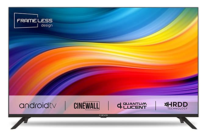 Kevin 80 cm (32 inches) Frameless Series HD Ready Android Smart LED TV KN32A1 (Black)